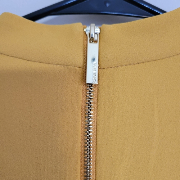 Calvin Klein Mustard Long Sleeve Dress - Picture 5 of 7